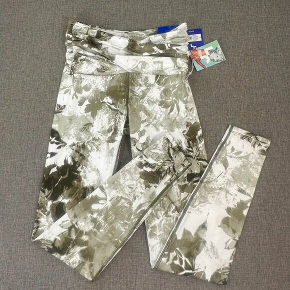JoyLab Pants - NEW!‎ JoyLab Leggings Mid Rise Quick Dry Medium Floral Green White Comfort Soft